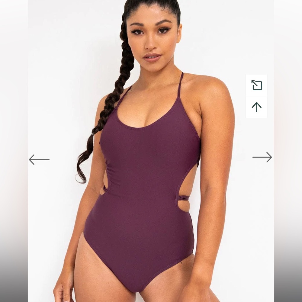 Lunalae plum pole dance bodysuit